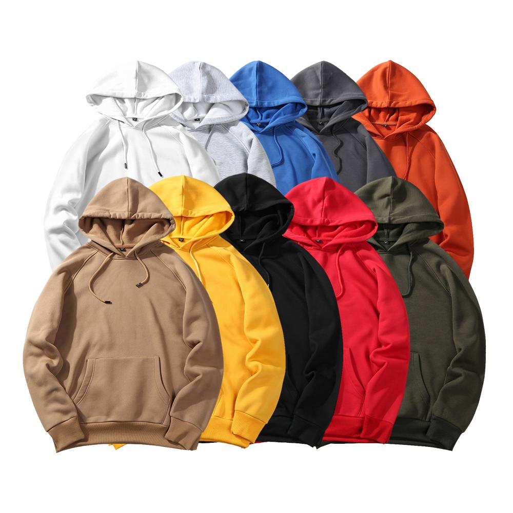 2019 Casual Men's Hoodies Autumn Winter Coat Male Hoodies Solid Color Tops Men Hip Hop Street wear Sweatshirts Skateboard Hooded