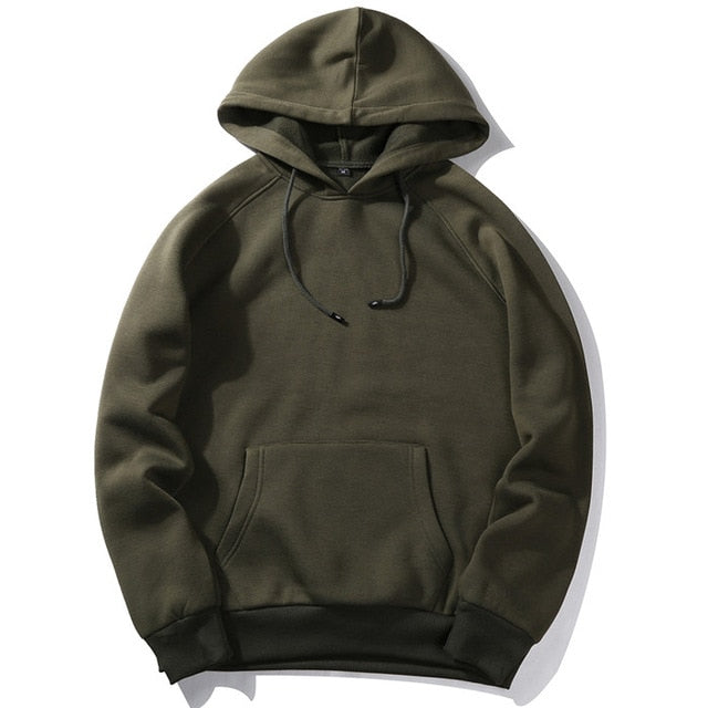 2019 Casual Men's Hoodies Autumn Winter Coat Male Hoodies Solid Color Tops Men Hip Hop Street wear Sweatshirts Skateboard Hooded