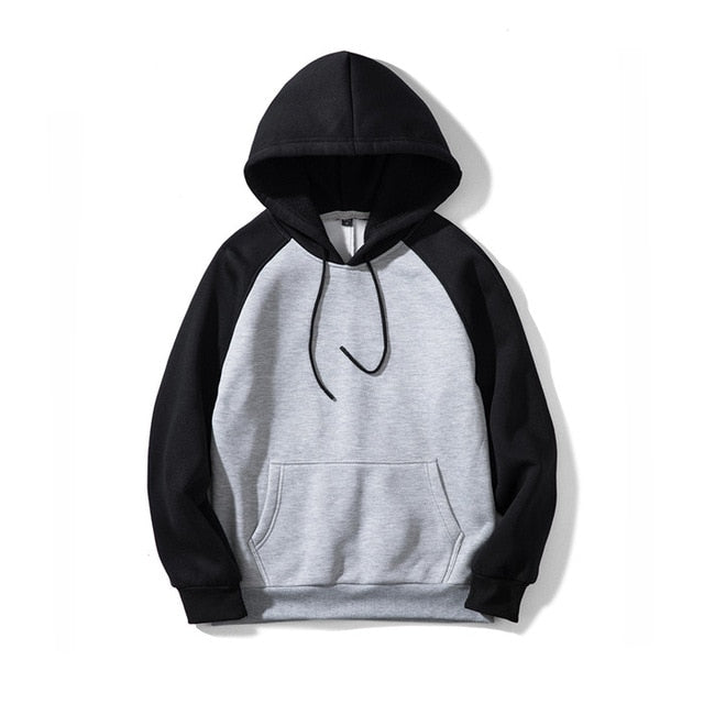 2019 Casual Men's Hoodies Autumn Winter Coat Male Hoodies Solid Color Tops Men Hip Hop Street wear Sweatshirts Skateboard Hooded