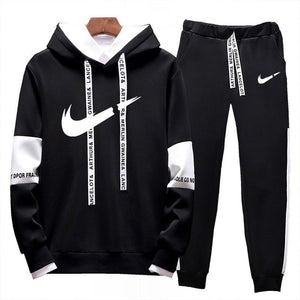 Brand Clothing Men's Casual Sweatshirts Pullover Cotton Men tracksuit Hoodies Two Piece +Pants Sport Shirts Autumn Winter Set