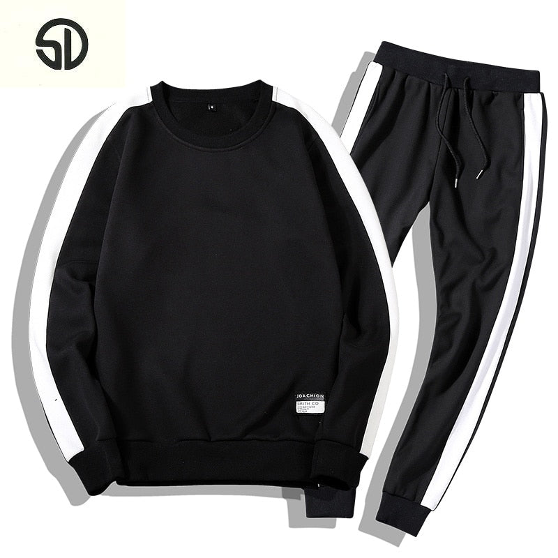 Plus Size SportSuit Men Casual Men's Luxury Brand Tracksuit Men Set Sweatshirt+Pants Survetement Jogger Homme Marque Hoodies Men