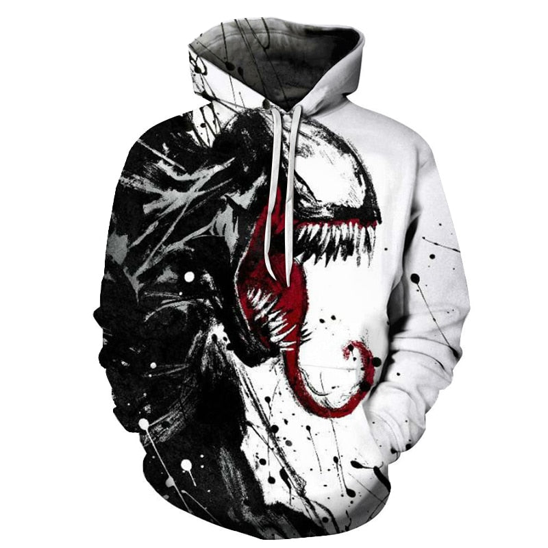 Hot Sale New arrive popular Marvel movie venom 3D Printed Hoodies Men Women Hooded Sweatshirts hip hop Pullover Pocket Jackets